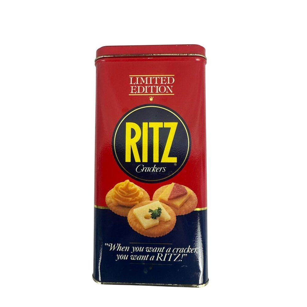 Limited Edition Ritz Crackers Collectible Vintage Tin Container 1987 Nabisco